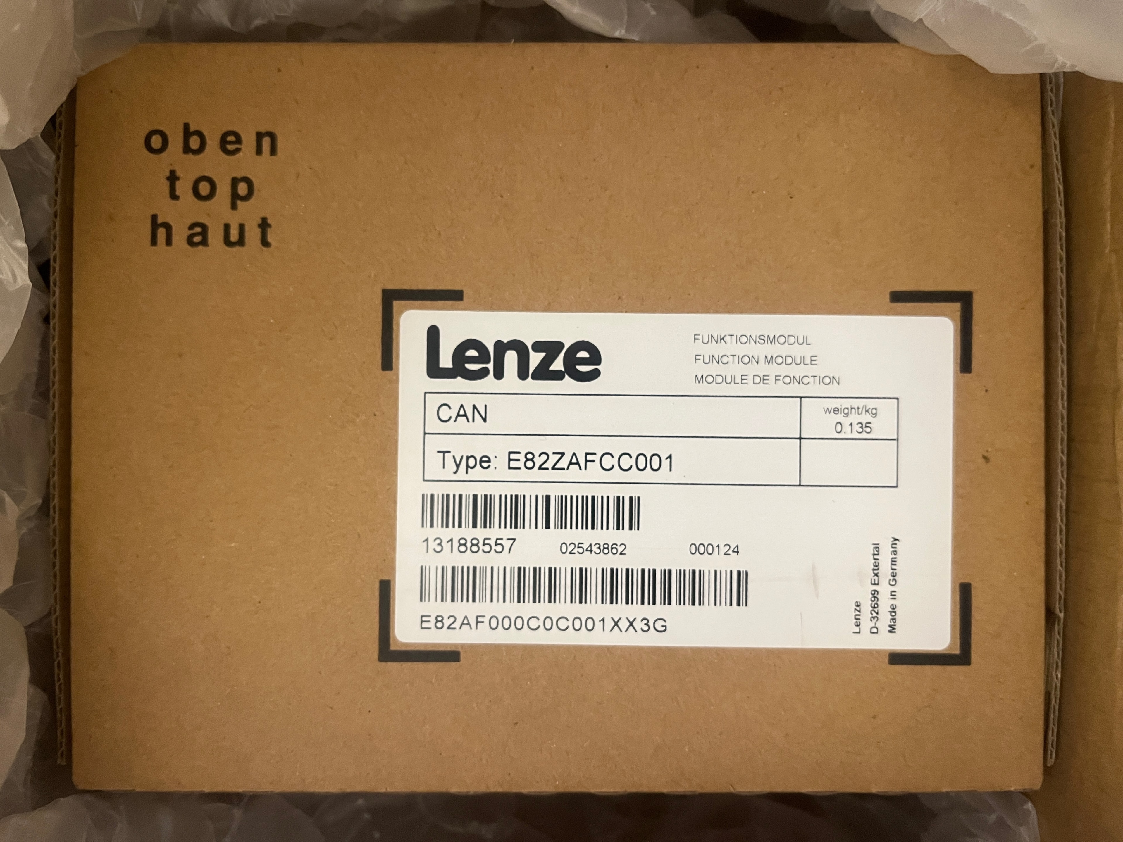 Lenze E82ZAFCC001 CANopen Function Module